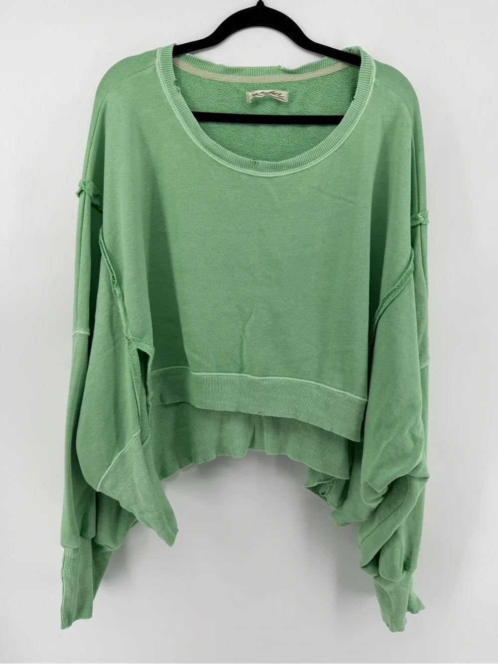 Free People We The Free Cropped Camden Sweatshirt in Meadow Size XL